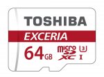 Toshiba Exceria 64GB Micro SDXC U3 Card with Adapter