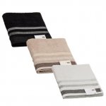Large Oversized 100% Cotton Bath Sheet (Black/Grey/Taupe)