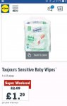 Lidl sensitive baby wipes 4 pack