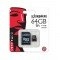 64GB Kingston Micro SD SDHC SDXC Memory Card 45MB/s Class 10 with Full Size SD Card Adapter