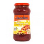 Uncle bens mild chilli con carne dated stock