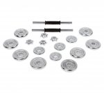 15KG Pro Fitness Chrome Dumbbell Set