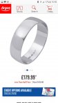 Mens / ladies platinum wedding ring