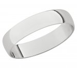 18ct White Gold D-Shape Wedding Ring