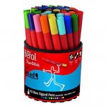 Berol colour broad felt pens - pot of 42 multi
