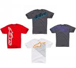 Alpinestars T-shirts from &pound;7.98 @ Wheelies (lots of choice / other items also in sale)