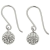 Sterling silver crystal ball drop earnings
