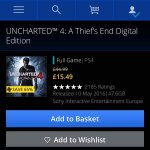 Uncharted 4 - £15.39 (Digital With PS Plus) PSN Store