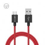 BlitzWolf® BW-TC1 3A USB Type-C Braided Charging Data Cable 3.33ft/1m With Magic Tape Strap