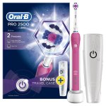 Oral-B Pro 2500 3D White Electric Rechargeable Toothbrush Pink