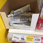 Tesco everyday value toothpaste instore