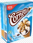 Cornetto classico, strawberry and mint 2 packs (containing 8 overall) for one pack