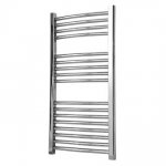 Flomasta curved towel radiator chrome 900 x 450mm