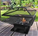 Square BBQ Grill / Patio Heater