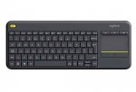 Logitech K400 Plus Wireless Touch Keyboard for Windows, Android and Chrome - QWERTY, UK Layout, Black