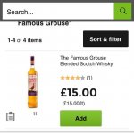 famous grouse whisky £15.00 a litre in Asda