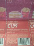 McDonald's fillet n fries £1.99 at McDonald's with voucher from metro newspaper