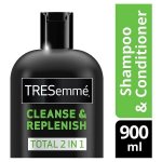 Tresemme Cleanse & Renew 900ml 2in1 Shampoo + conditioner 2 with Buy 1 Get1 free plus add when buying 2 qual hair care prods Equiv to £2.47