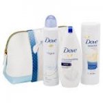 Dove Beauty Wash Bag with 250ml antiperspirant, body wash & body lotion @ iceland (min delv of £25 applies)