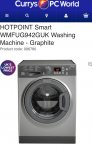 Hotpoint 9kg washing machine for £199.20 @ Currys