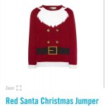 Red Santa musical Christmas jumper in primark! bargain, stick it in the cupboard for next year