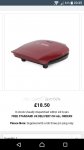 George foreman 5 portions family grill 18872 red colour