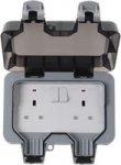 BG ELECTRICAL WP22-01 13A 2 Way Outdoor Mains Socket 1 £26.64 for 3