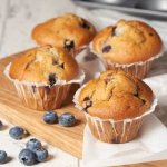 Asda Muffins 4pk, Chocolate, Triple Chocolate, Blueberry, Strawberry & White Chocolate Rolled Back