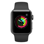 Apple Watch S2 38mm Space Grey Aluminium Case with Black Sport Band