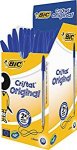 Bic cristal original blue pens. 50