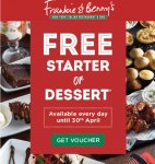 Free starter or dessert with every main course all day every day until 30th April - Potentially a main and a dessert