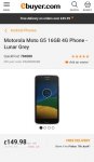Motorola Moto G5 16GB 4G Phone - Lunar Grey - Smartphones £149.98 at Ebuyer.com - £149.98