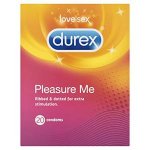 Durex Pleasure Me Ribbed and Dotted Condoms 30p each (Pack of 20)