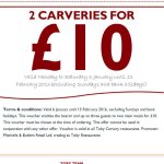 2 X Toby Carvery for £10.00