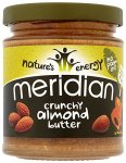 Meridian Natural Crunchy Almond Butter 6 x170 g (= 1.02kg)