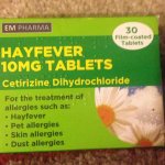 30 Hayfever 10mg tablets (Cetrizine Dihydrochloride)