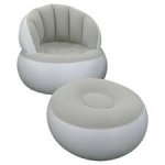 Inflatable chair and footstool