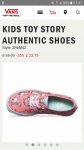 Kids Toy Story Vans (+ £3 Del / C&C)