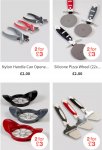 2 on Kitchen utensils inc Tongs, graters, kitchen scissors, garlic press, can opener, pizza wheel, silicon spatula, whisk, pastry brush, measuring scoops, cheese slicer, apple corer.. C&C