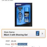 Gillette Mac 3 razor and shaving gel 75ml gift set-add on item