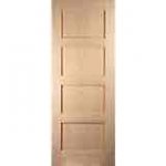4 Panel Shaker Oak Veneer Internal Door, H)1981mm W)686mm