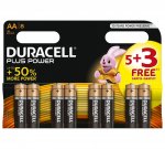 Duracell Plus Power Alkaline AA/AAA Batteries -Pack of 5+3 Free
