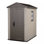 Keter Factor Outdoor Plastic Garden Storage Shed, 4 x 6 feet