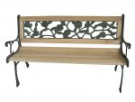 3 Seater Outdoor Home Wooden Garden Bench with Cast Iron Legs - (3 styles to choose from)