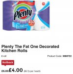Plenty The Fat One Kitchen Rolls White 6 Rolls Rollback