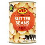 Ktc Various tins kidney beans, butter beans, chickpeas and tomatoes x4