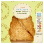 Tesco Fresh Cream Bramley Apple Turnovers (2 per pack - 176g)