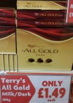 Terry's All Gold milk/dark chocolate 190g box
