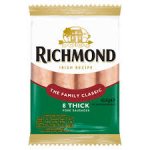 Richmond 8 Thick Pork Sausages