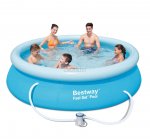 Bestway Fast set round pool 10ft wide by 30" deep with filter pump